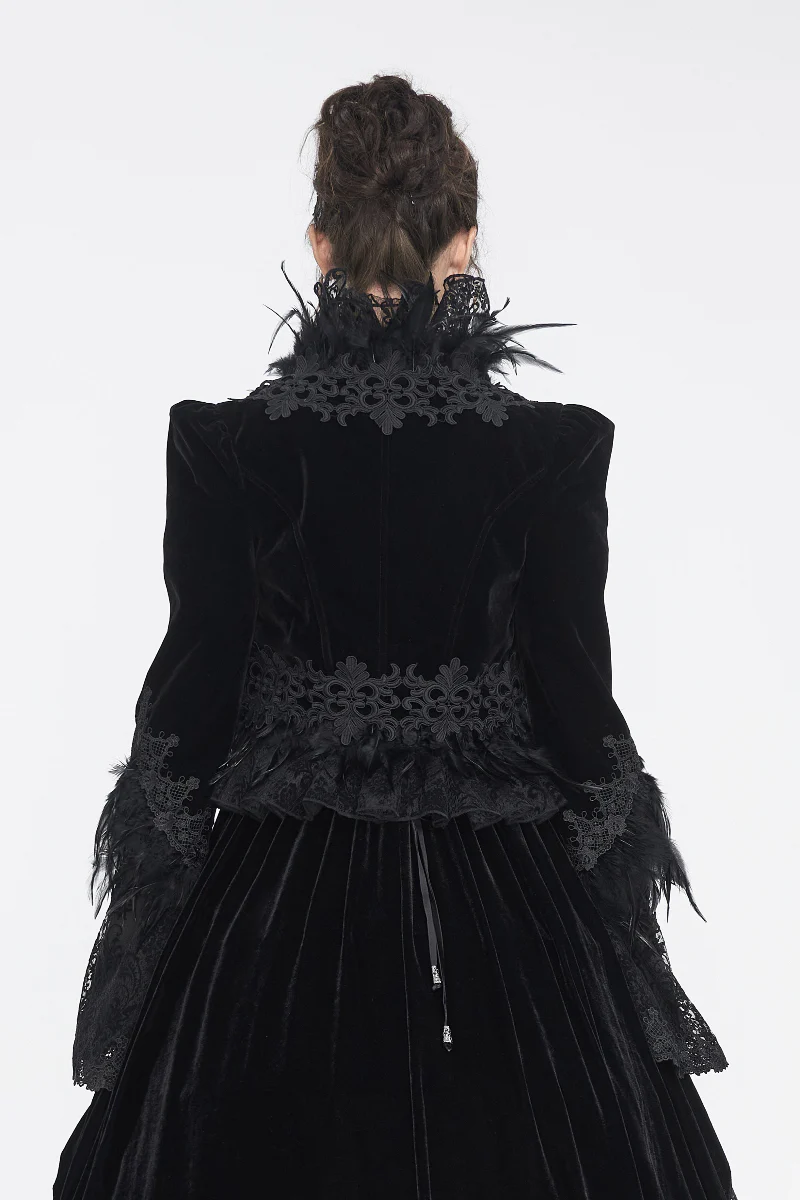 The Bloodborne Heiress – Velvet Victorian Bolero Jacket - Image 5