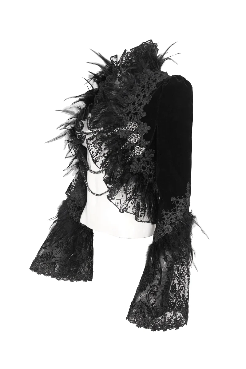 The Bloodborne Heiress – Velvet Victorian Bolero Jacket - Image 6