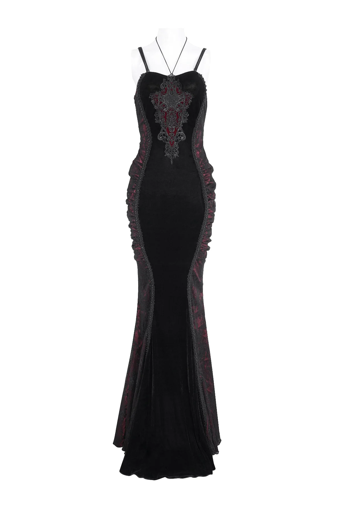Velvet Gothic Mermaid Maxi Dress... - Image 7