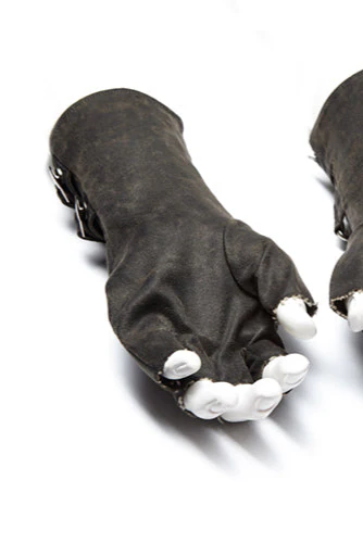 Fingerless Combat Gloves Grey - Image 3