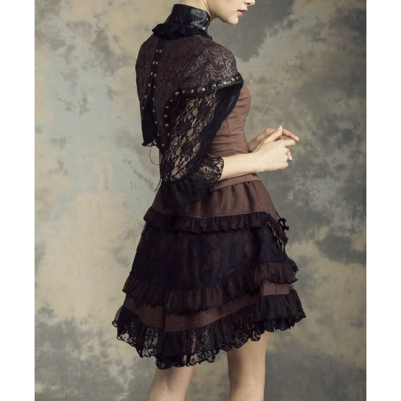 Leather & Lace Steampunk Bolero - Image 3