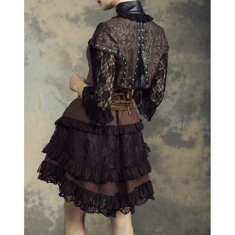 Leather & Lace Steampunk Bolero - Image 6