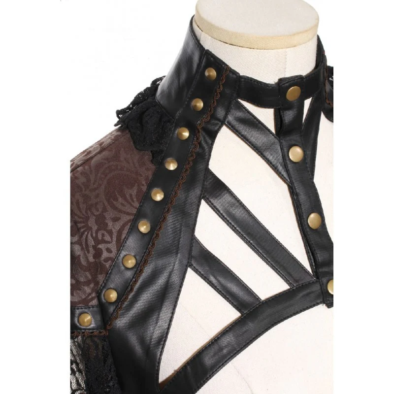 Leather & Lace Steampunk Bolero - Image 7