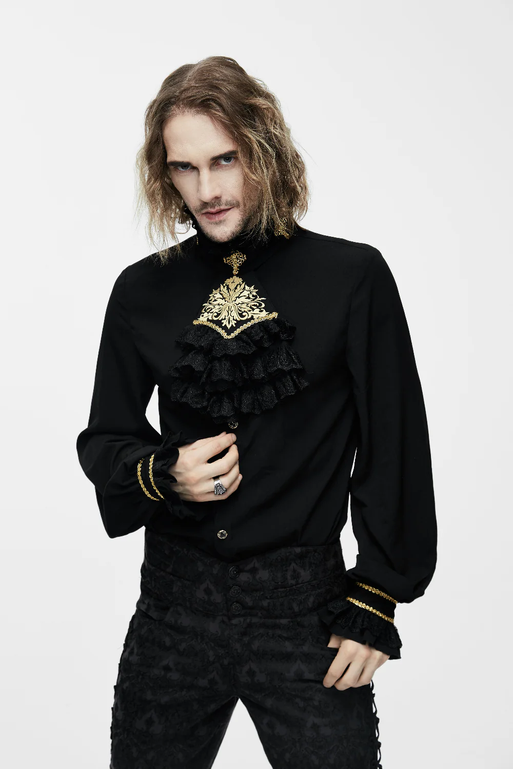 Eternal Eclipse – Victorian-Inspired Groom’s Shirt - Image 3