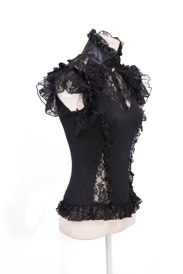 Countess Black Sleeveless Top - Image 3