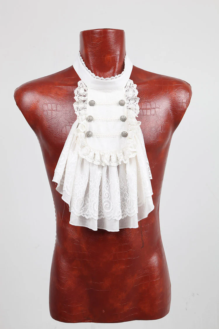 White Chapel Ruffle Shirt with Detachable Tie - Image 6