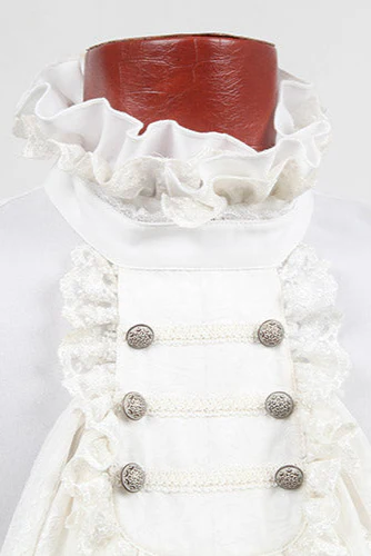 White Chapel Ruffle Shirt with Detachable Tie - Image 7