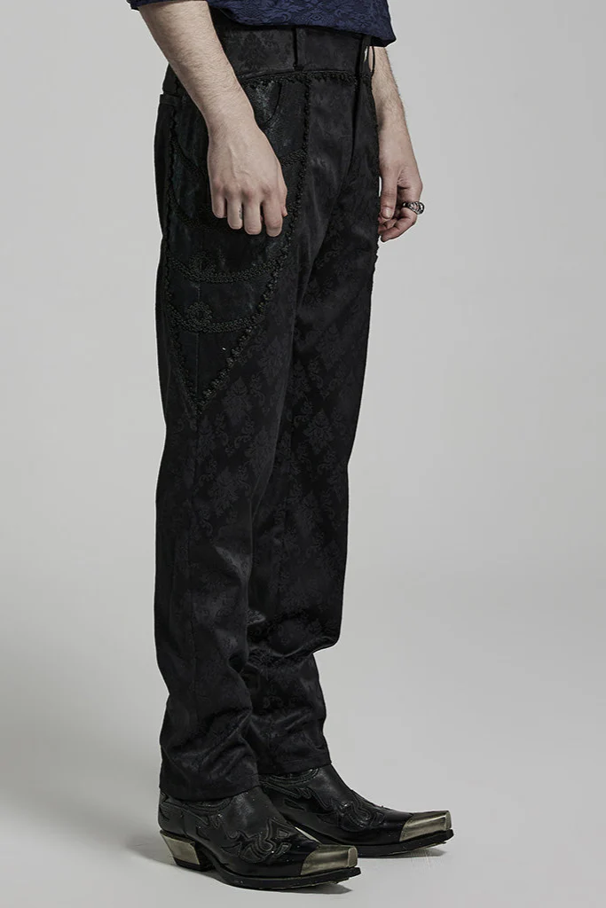 Imperium Black Jacquard Trousers - Image 3