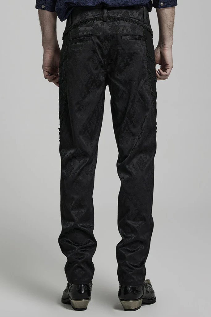 Imperium Black Jacquard Trousers - Image 4