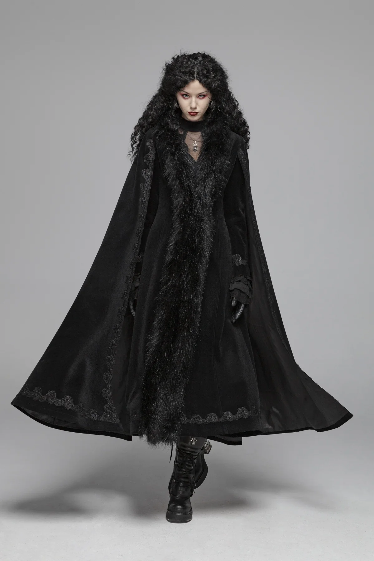 Empress of the Frostbound Realm – Velvet Coat - Image 4