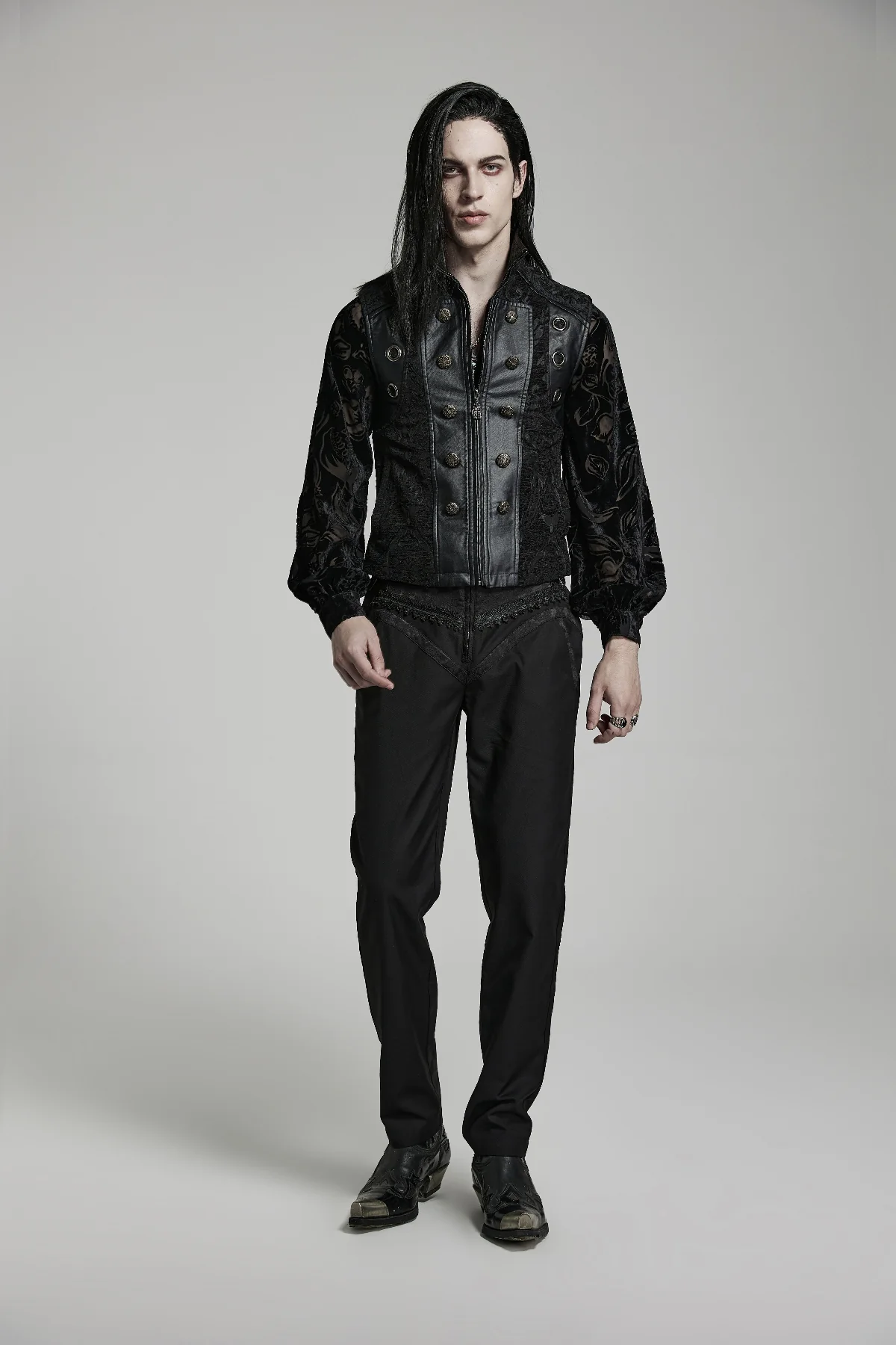 Emperor’s Black Brocade Vest - Image 3