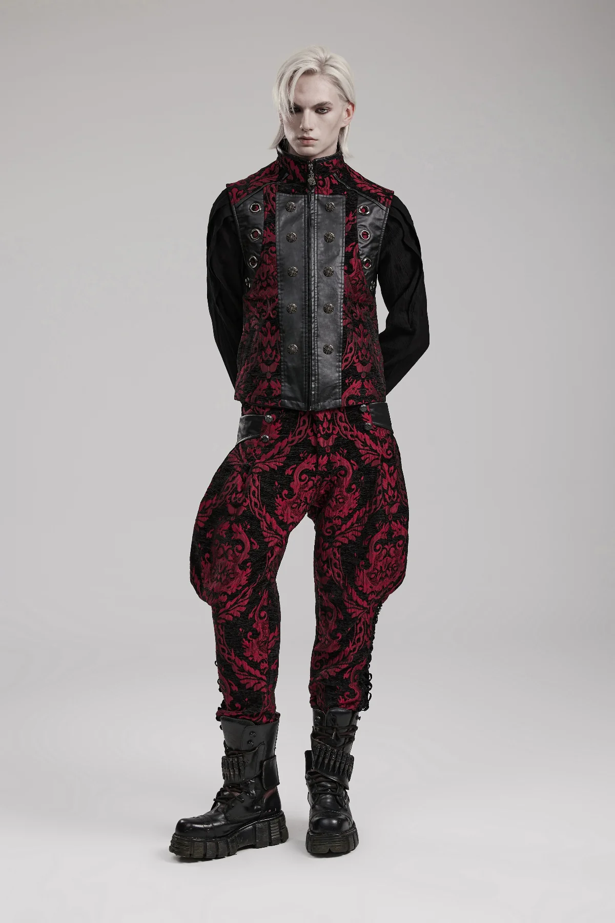 Emperor’s Red Brocade Vest - Image 5